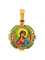 Нательная иконка Святой Блаженной "Матрона Московская" цвет эмали зеленый