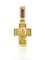 Крест "Спас Нерукотворный" из желтого золота  с рубинами