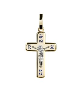 Крест из желтого золота 03370-01