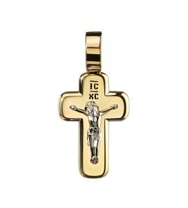 Крест из желтого золота 03377