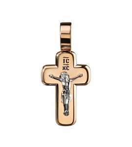 Крест из красного золота 03377