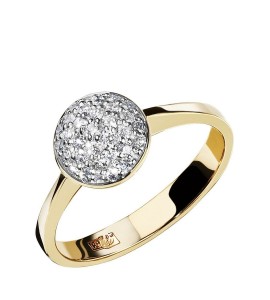Кольцо "Кристи" из желтого золота с бриллиантами
