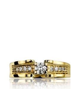 Кольцо "Кармен" из желтого золота с бриллиантами