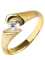 Кольцо "Срез" из желтого золота с бриллиантом