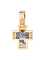 Крест из желтого золота с бриллиантами и с росписью 04065-12